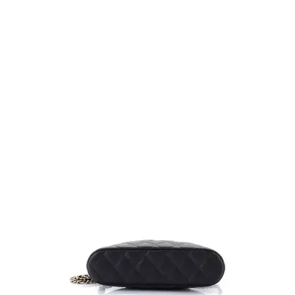 Chanel Cc Dome Zip Clutch With Chain #241946C38B - Picture 4 of 7